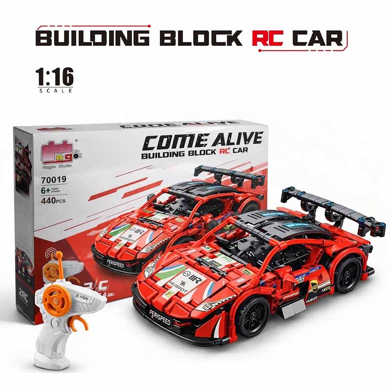 لگو ماشین کنترلی شارژی فراری مدل Pingao Blocks RC Car 70019
