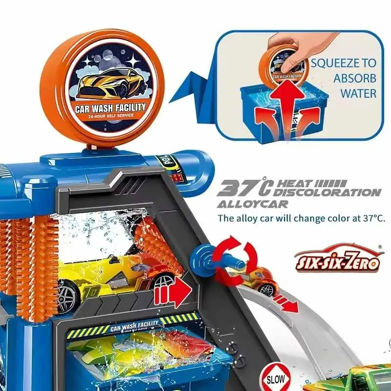 اسباب بازی کارواش ماشین کودک مدل Car Wash Six Six Zero 660-S122