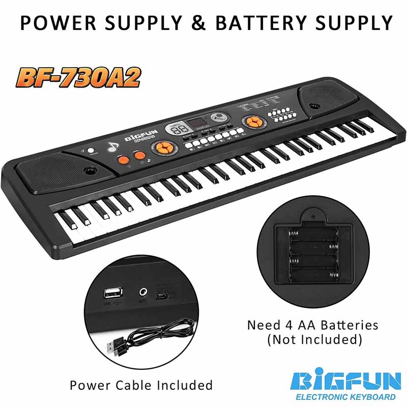 ارگ آموزشی بیگ فان میکروفون‌دار مدل BIGFUN BF-730A2