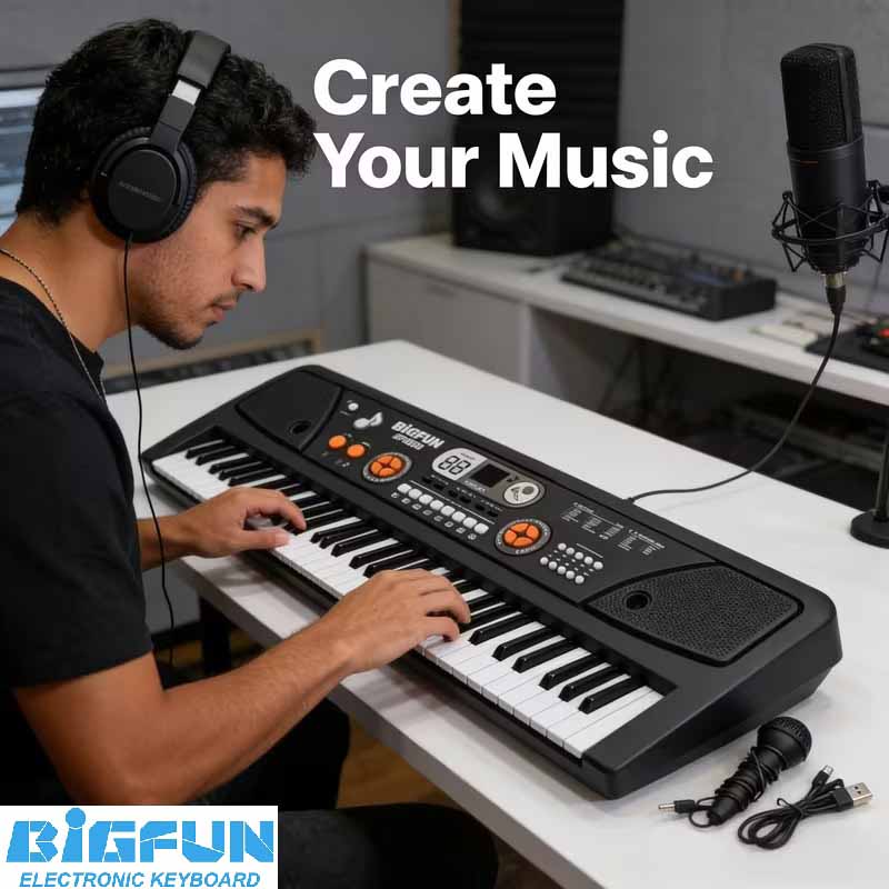 ارگ آموزشی بیگ فان میکروفون‌دار مدل BIGFUN BF-730A2