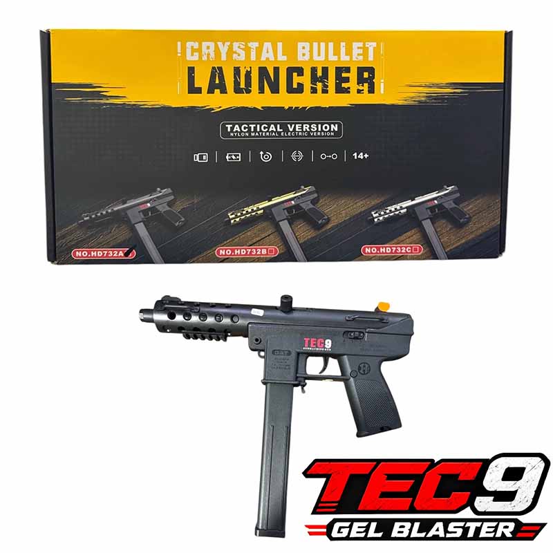 تفنگ اسباب بازی تیر ژله ای شارژی حرفه ای TEC9 Handi HD732A