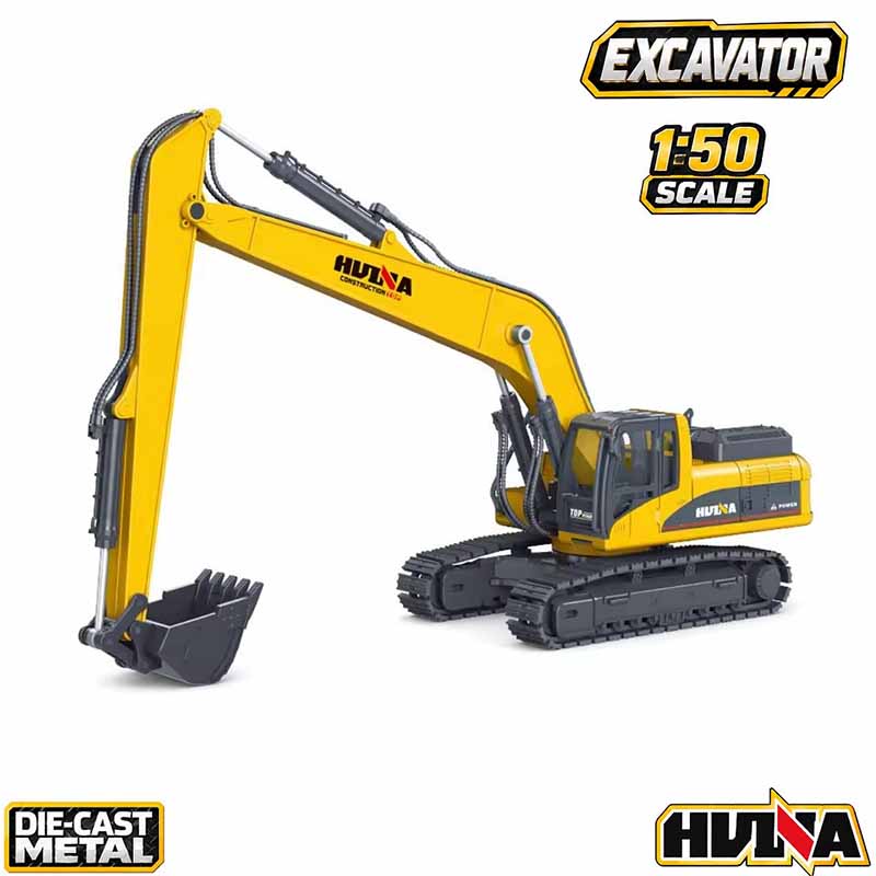 ماکت بیل مکانیکی فلزی راهسازی هوینا مدل Huina Metal Excavator 1722
