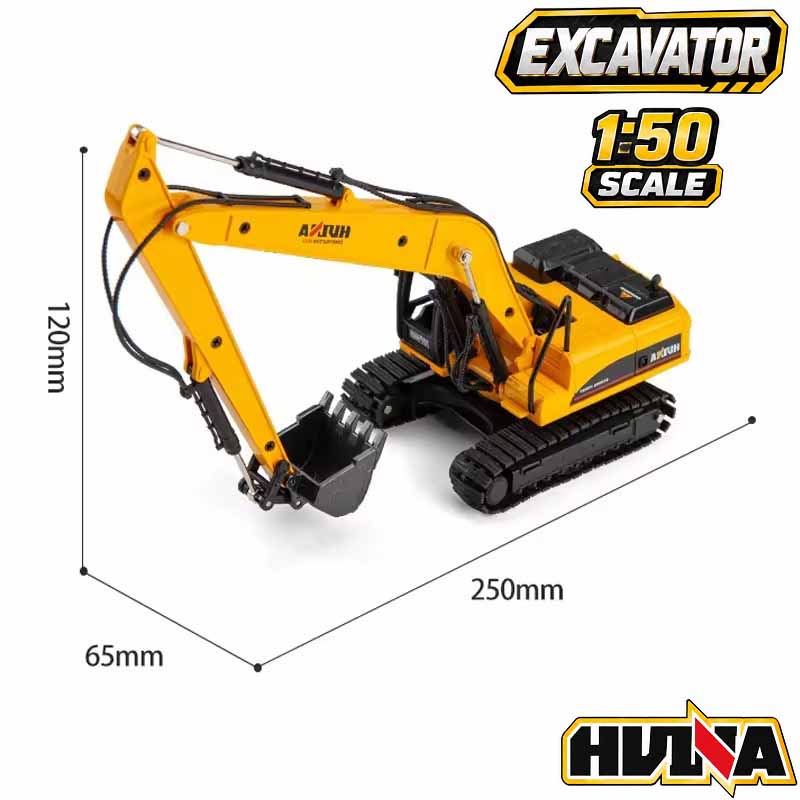 ماکت بیل مکانیکی فلزی راهسازی هوینا مدل Huina Metal Excavator 1722