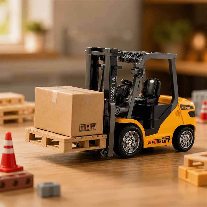 لیفتراک کنترلی شارژی فلزی همراه با یدک‌کش مینی مدل 101-555