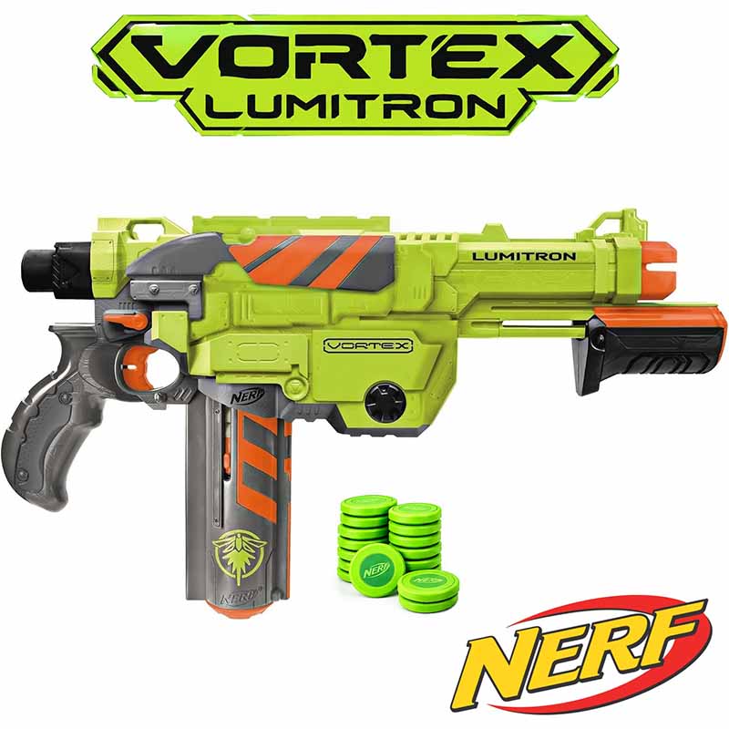 تفنگ تیر فومی دیسکی نرف ورتکس لومیترون مدل Nerf Vortex Lumitron