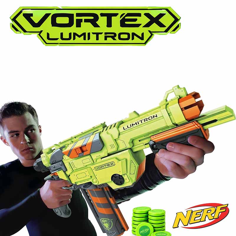 تفنگ تیر فومی دیسکی نرف ورتکس لومیترون مدل Nerf Vortex Lumitron