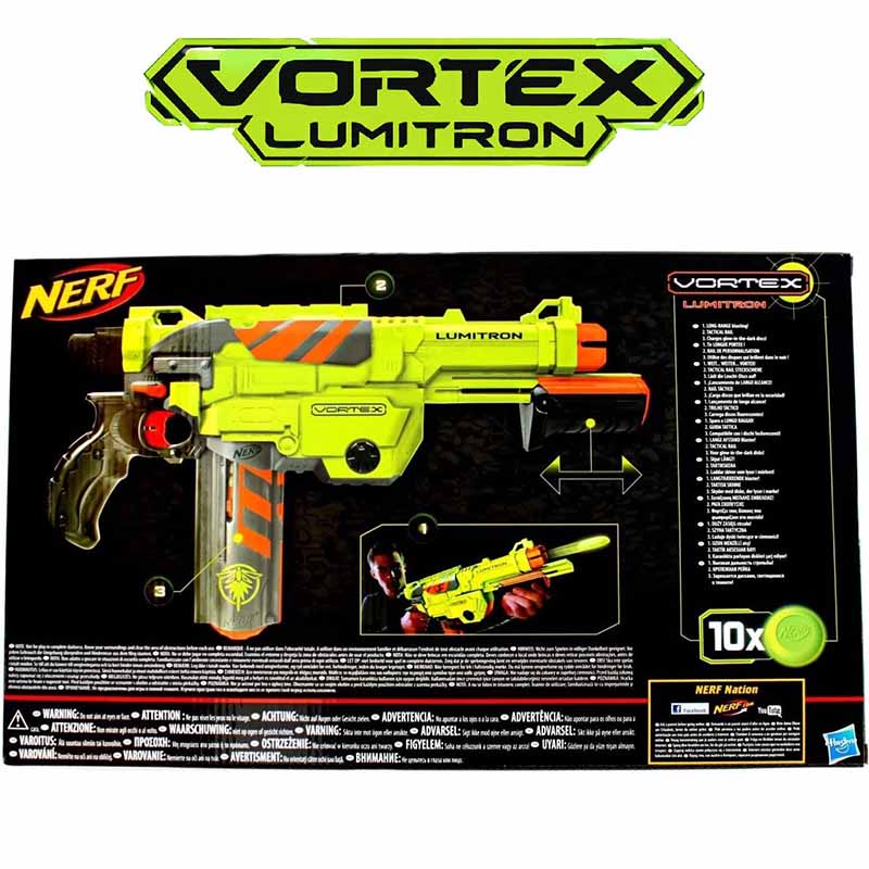 تفنگ تیر فومی دیسکی نرف ورتکس لومیترون مدل Nerf Vortex Lumitron