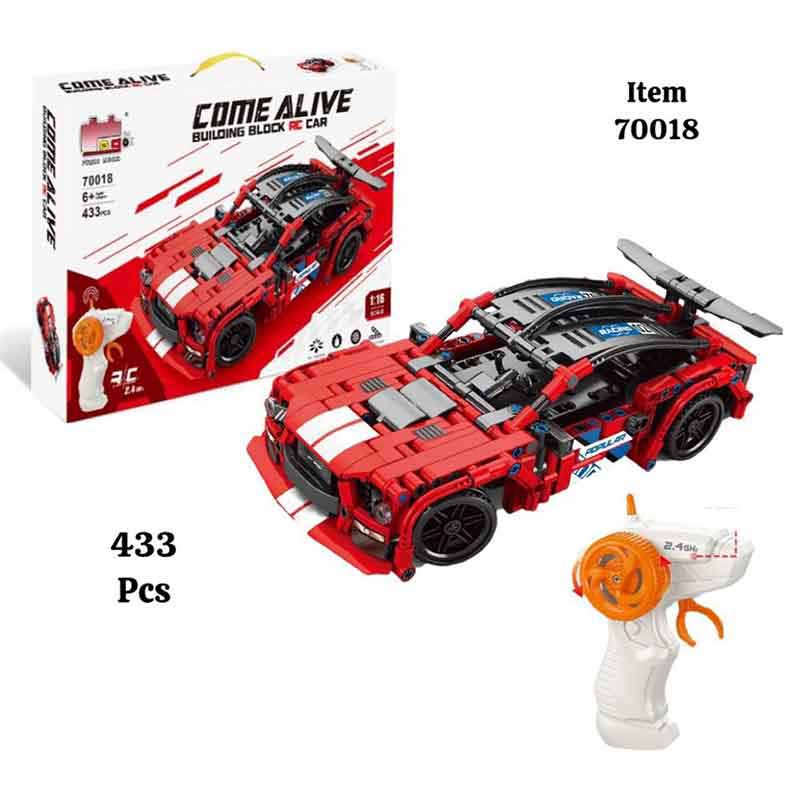 لگو ماشین کنترلی شارژی فراری مدل Pingao Blocks RC Car 70018