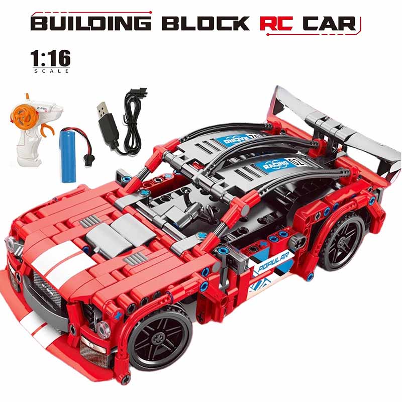 لگو ماشین کنترلی شارژی فراری مدل Pingao Blocks RC Car 70018