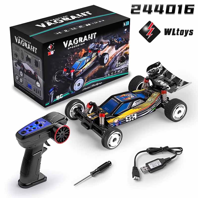 ماشین کنترلی شارژی دبلیو ال تویز سرعت 25 کیلومتر مدل WLtoys 244016