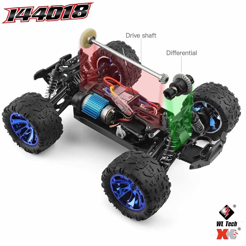 ماشین کنترلی آفرود دبلیو ال تویز سرعت 35 کیلومتر شارژی مدل WLtoys 144018