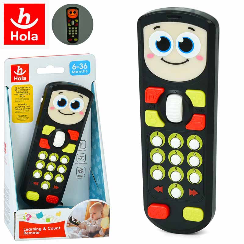 اسباب بازی آموزشی ریموت کنترل تلویزیون موزیکال مشکی هولا تویز (هولی تویز) مدل Hola toys 8969