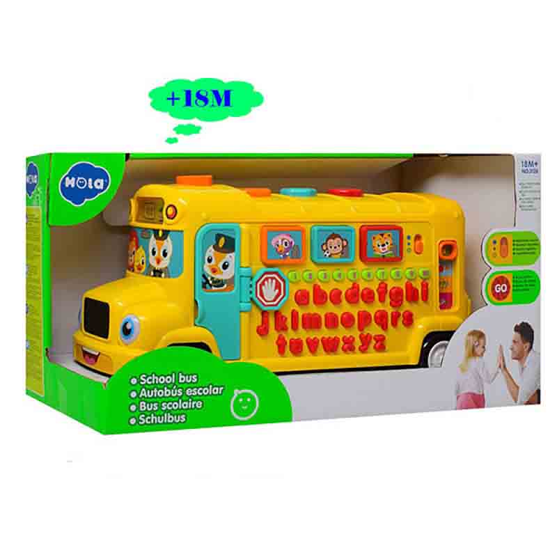 اسباب بازی اتوبوس مدرسه موزیکال آموزشی هولا تویز مدل Hola 3126