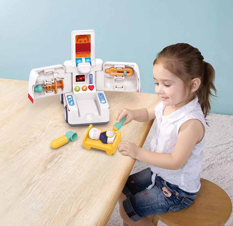 اسباب بازی ماشین آمبولانس موزیکال آموزشی هولا تویز مدل Hola toys 9997