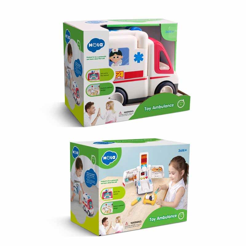 اسباب بازی ماشین آمبولانس موزیکال آموزشی هولا تویز مدل Hola toys 9997