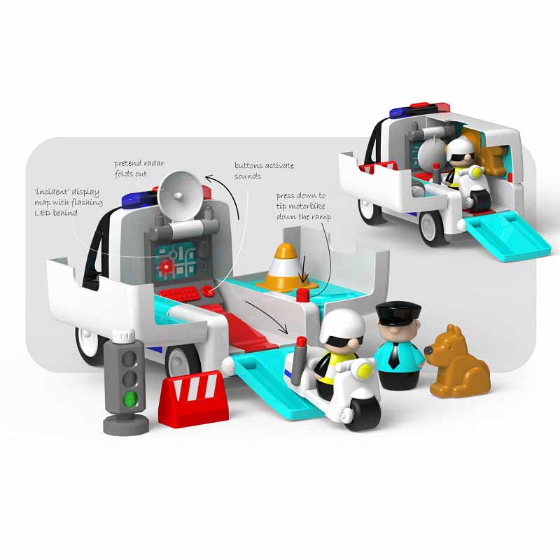اسباب بازی ماشین پلیس موزیکال آموزشی هولا تویز مدل Hola toys 9985