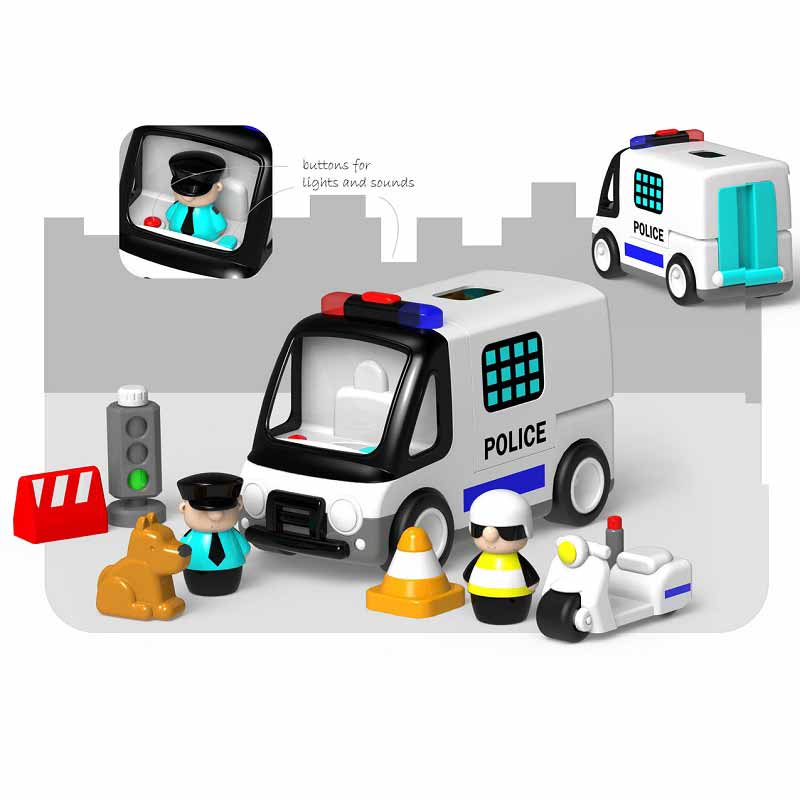 اسباب بازی ماشین پلیس موزیکال آموزشی هولا تویز مدل Hola toys 9985