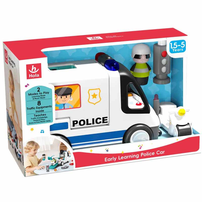 اسباب بازی ماشین پلیس موزیکال آموزشی هولا تویز مدل Hola toys 9985