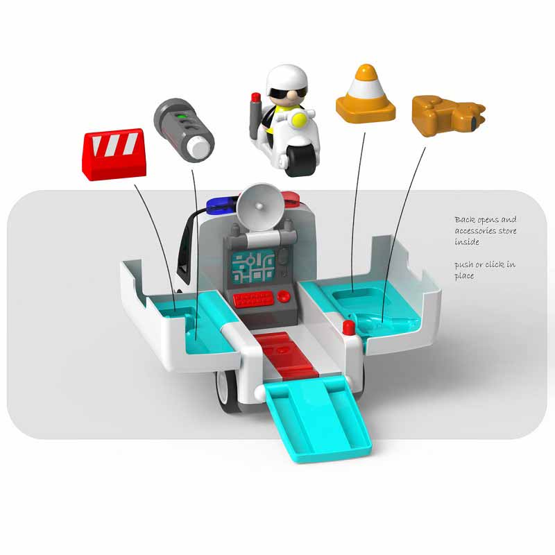 اسباب بازی ماشین پلیس موزیکال آموزشی هولا تویز مدل Hola toys 9985