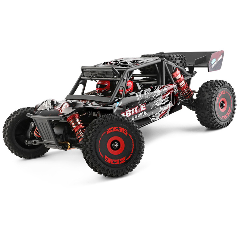 اسباب بازی ماشین کنترلی آفرود دبلیو ال تویز سرعت 75 کیلومتر موتور براشلس WLtoys 124016