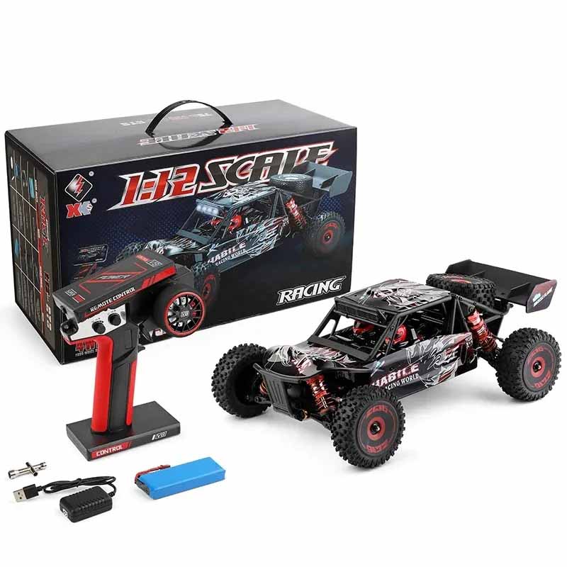 اسباب بازی ماشین کنترلی آفرود دبلیو ال تویز سرعت 75 کیلومتر موتور براشلس WLtoys 124016