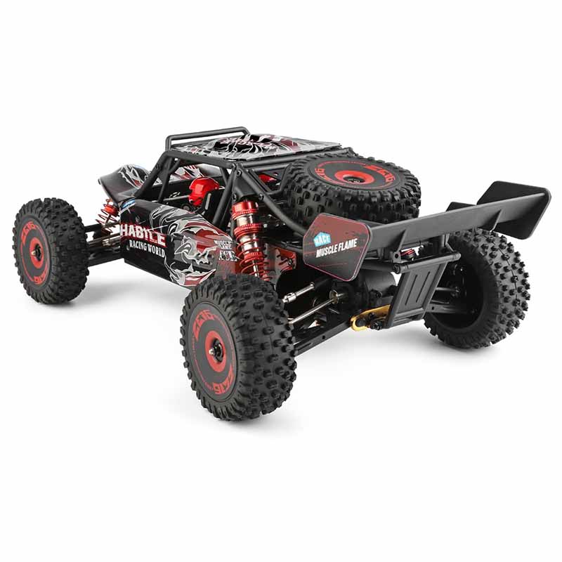 اسباب بازی ماشین کنترلی آفرود دبلیو ال تویز سرعت 75 کیلومتر موتور براشلس WLtoys 124016