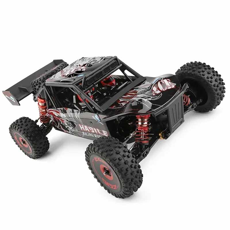 اسباب بازی ماشین کنترلی آفرود دبلیو ال تویز سرعت 75 کیلومتر موتور براشلس WLtoys 124016
