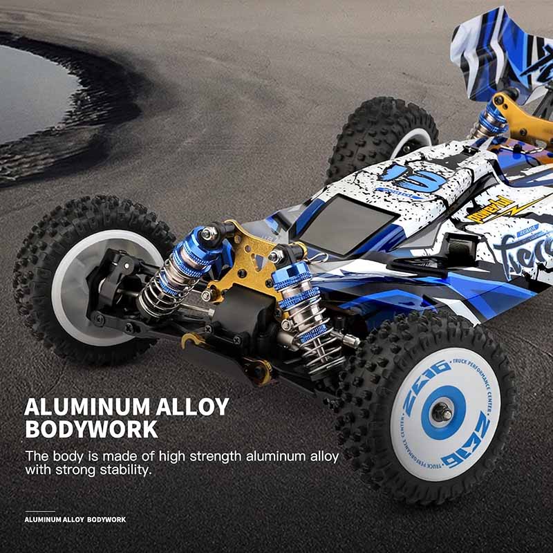 اسباب بازی ماشین کنترلی آفرود دبلیو ال تویز سرعت 75 کیلومتر موتور براشلس WLtoys 124017