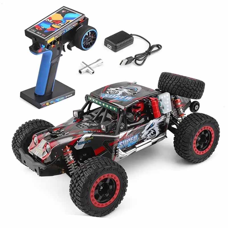 اسباب بازی ماشین کنترلی آفرود دبلیو ال تویز سرعت ۶۰ کیلومتر موتور براشلس WLtoys 124028
