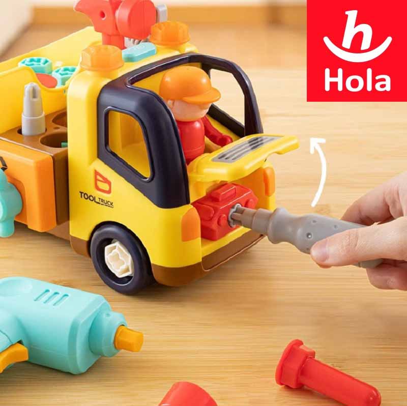 اسباب بازی کامیون ابزار آموزشی هولا Hola Drill and Learn Tool Truck HE 998001