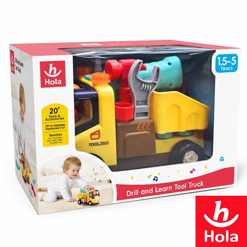 اسباب بازی کامیون ابزار آموزشی هولا Hola Drill and Learn Tool Truck HE 998001