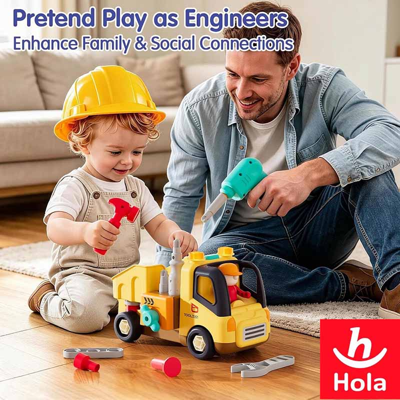 اسباب بازی کامیون ابزار آموزشی هولا Hola Drill and Learn Tool Truck HE 998001