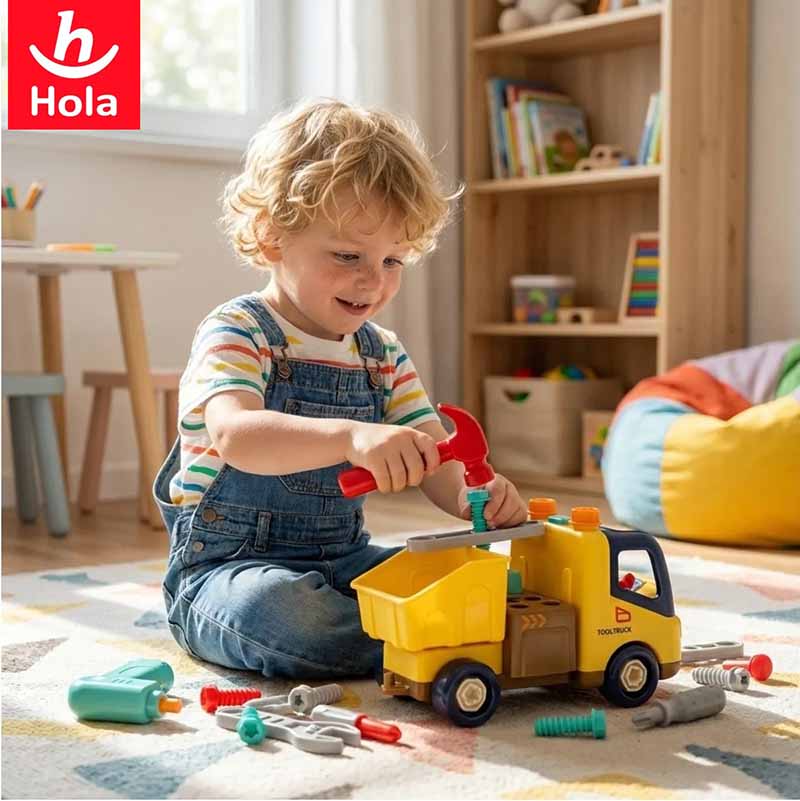 اسباب بازی کامیون ابزار آموزشی هولا Hola Drill and Learn Tool Truck HE 998001