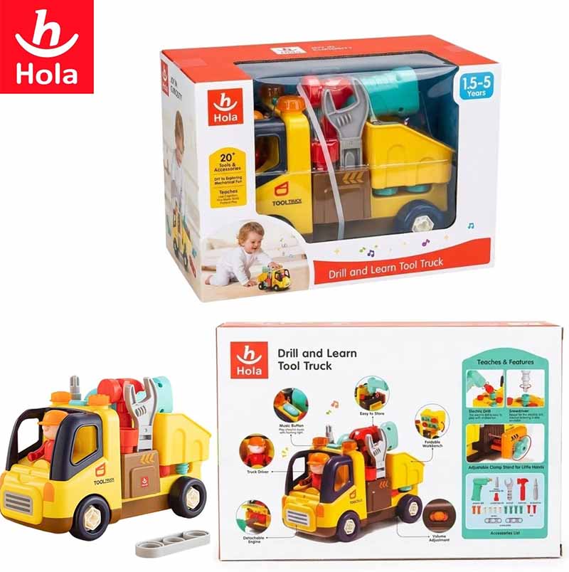 اسباب بازی کامیون ابزار آموزشی هولا Hola Drill and Learn Tool Truck HE 998001