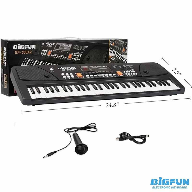 بازی آموزشی ارگ بیگ فان میکروفون‌دار مدل BIGFUN 630A2