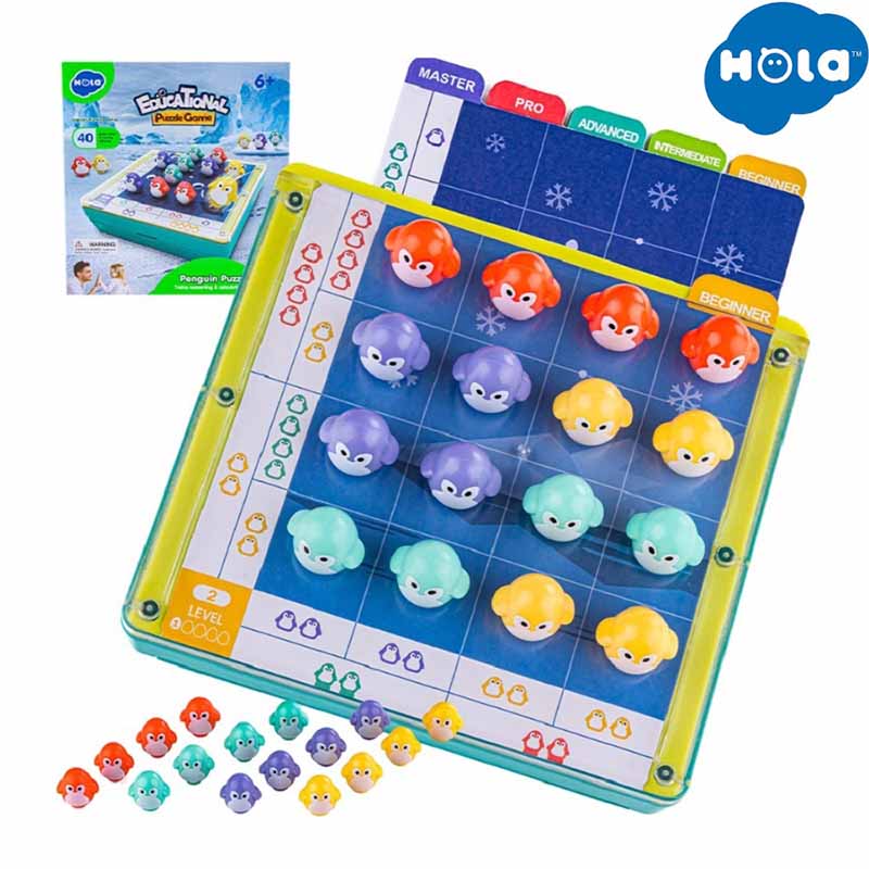 بازی آموزشی و فکری پازل پنگوئن هولا مدل Hola Penguin Puzzle E7986