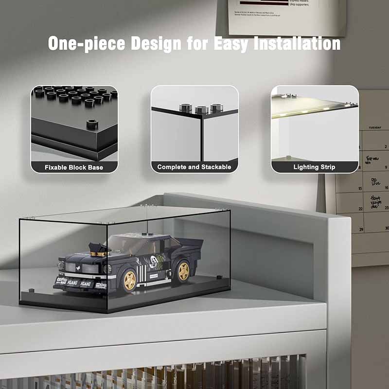 باکس طلقی شفاف نمایش لگو مولدکینگ با نورپردازی مدل Mouldking Lighting Box 27000