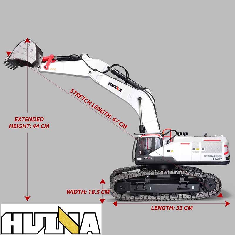 بیل مکانیکی فلزی کنترلی هوینا مدل Huina RC Excavator 1594