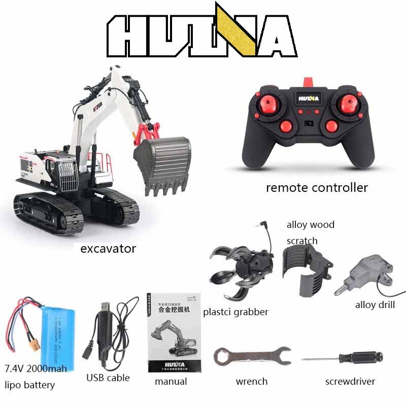 بیل مکانیکی فلزی کنترلی هوینا مدل Huina RC Excavator 1594