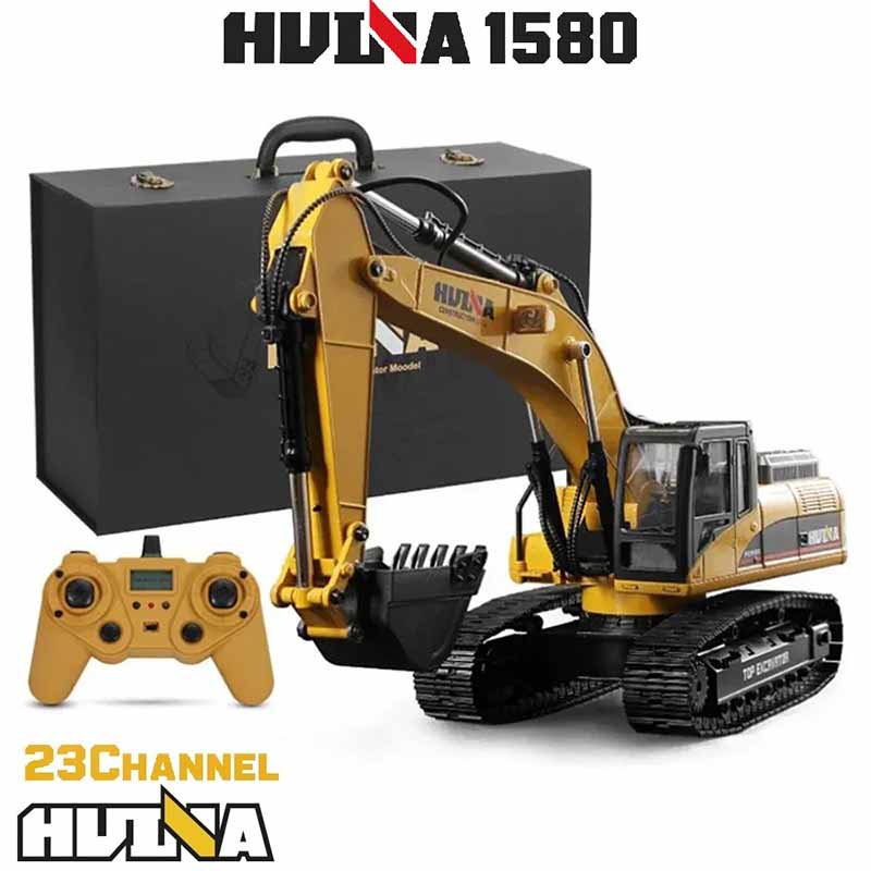بیل مکانیکی کنترلی شارژی تمام فلزی هوینا مدل Huina All Metal RC Excavator 1580