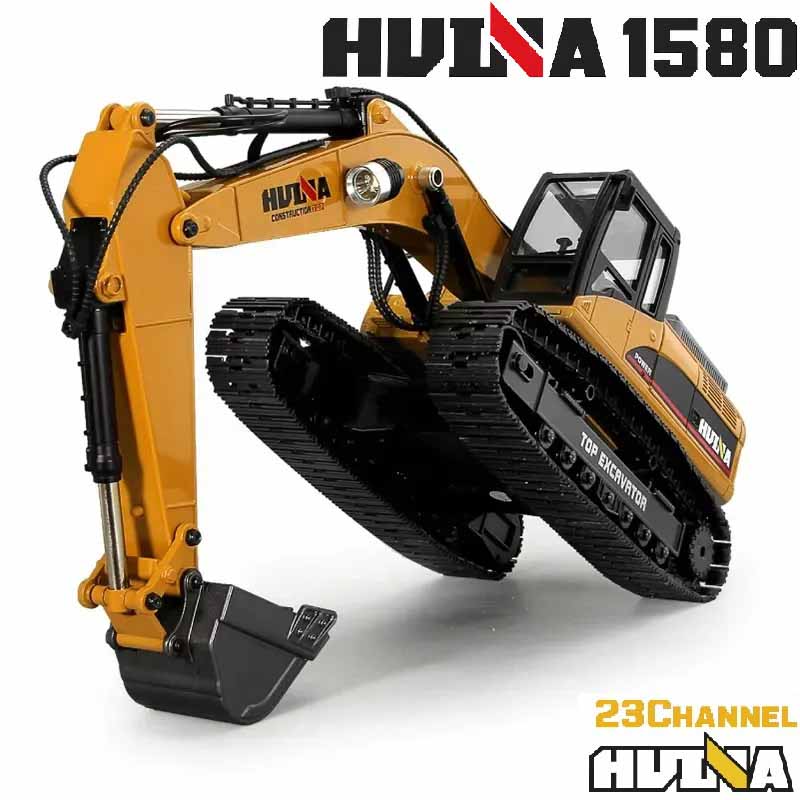 بیل مکانیکی کنترلی شارژی تمام فلزی هوینا مدل Huina All Metal RC Excavator 1580