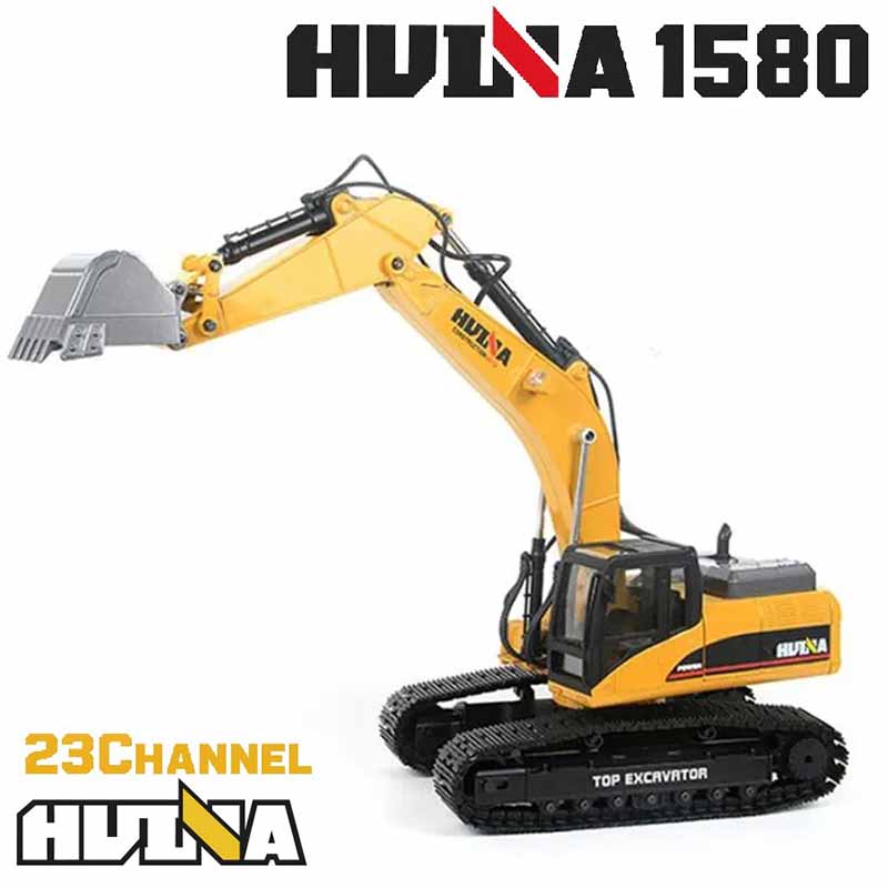 بیل مکانیکی کنترلی شارژی تمام فلزی هوینا مدل Huina All Metal RC Excavator 1580