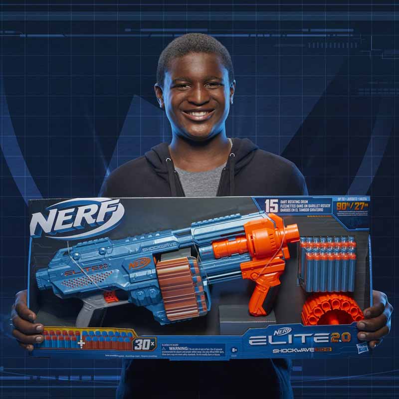 تفنگ اسباب بازی نرف تیر فومی الیت مدل Nerf Elite 2.0 Shockwave RD-15 Dart Blaster
