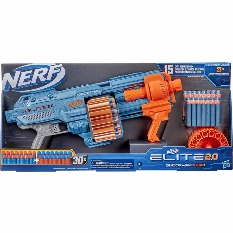 تفنگ اسباب بازی نرف تیر فومی الیت مدل Nerf Elite 2.0 Shockwave RD-15 Dart Blaster