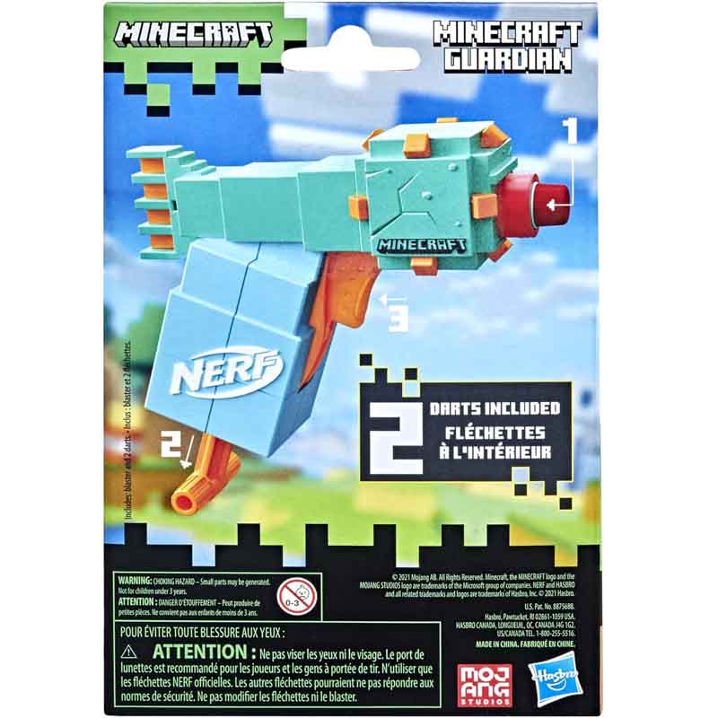 تفنگ اسباب بازی نرف تیر فومی ماب محافظ ماینکرافت Nerf Minecraft F4422