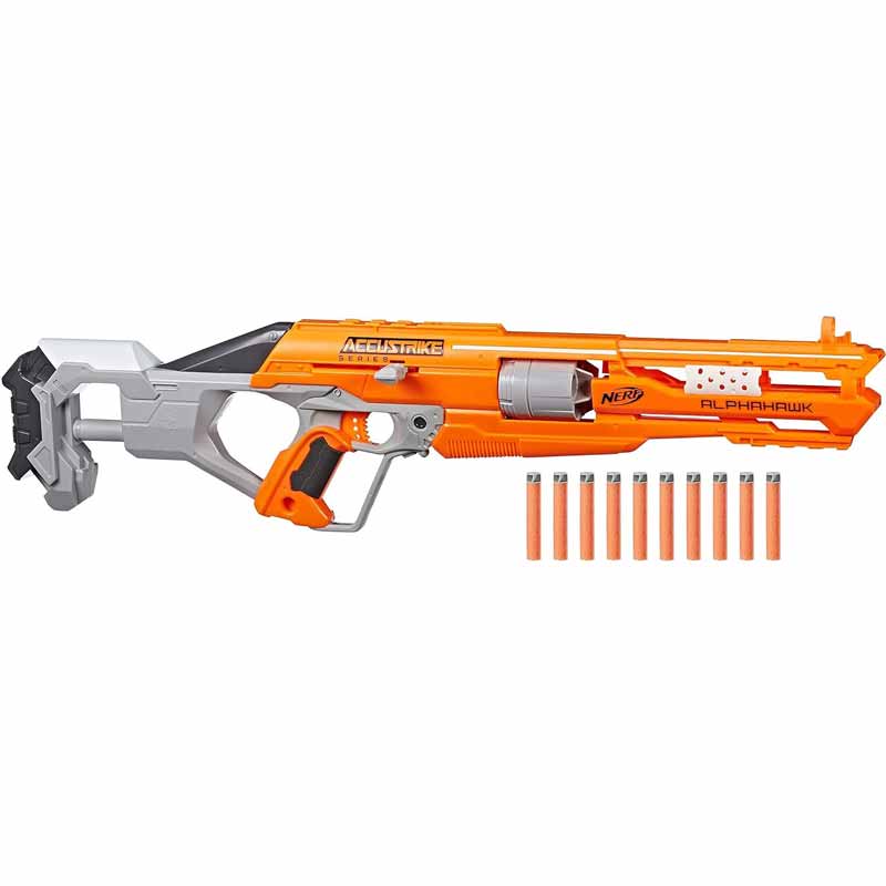 تفنگ اسباب بازی نرف تیر فومی مدل Nerf N-Strike Accustrike Alphahawk Blaster