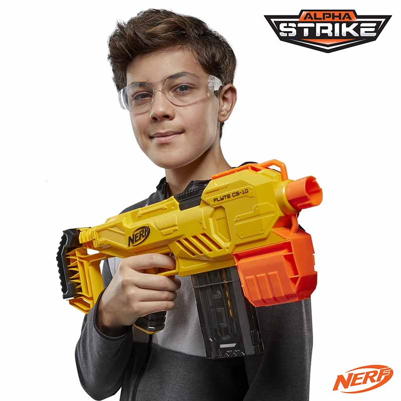 تفنگ بازی تیر فومی نرف موتوردار Nerf Alpha Strike Flyte CS-10 Motorized Blaster E8697