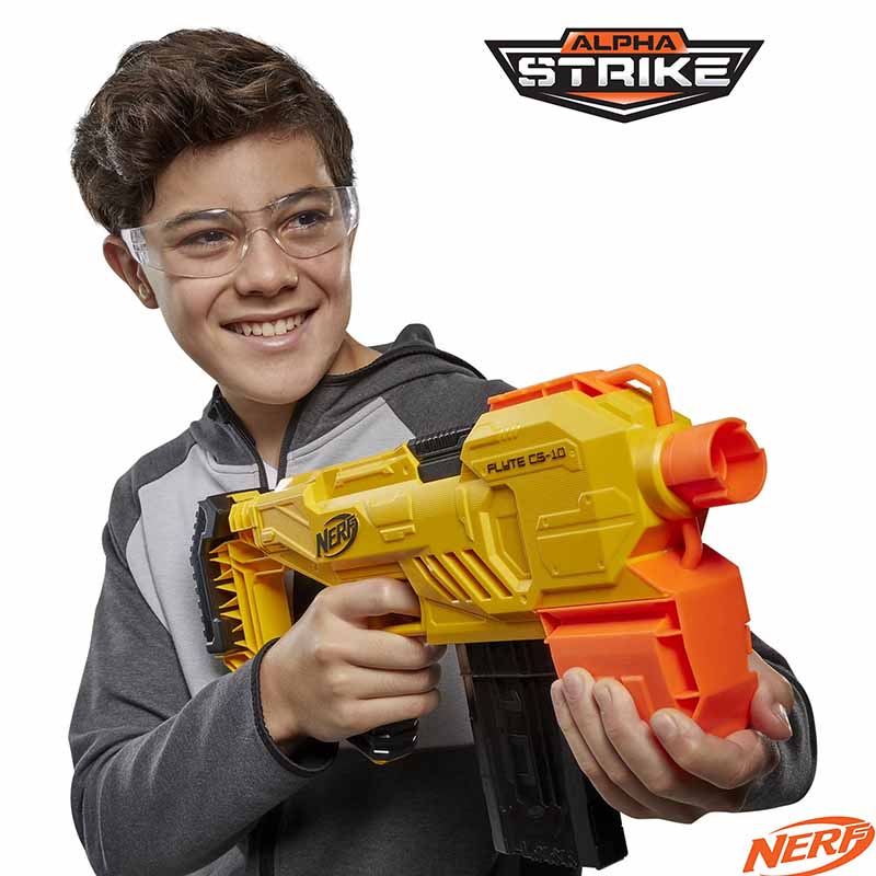 تفنگ بازی تیر فومی نرف موتوردار Nerf Alpha Strike Flyte CS-10 Motorized Blaster E8697