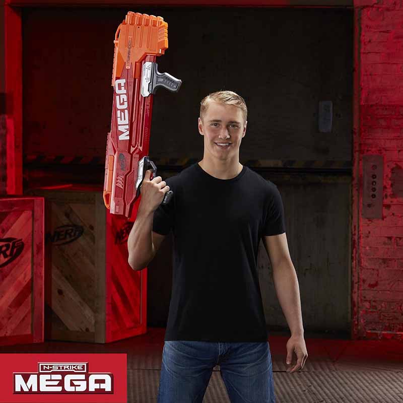 تفنگ بازی تیر فومی ( ابری) مگا نرف مدل Nerf Mega Twinshock Blaster B9894