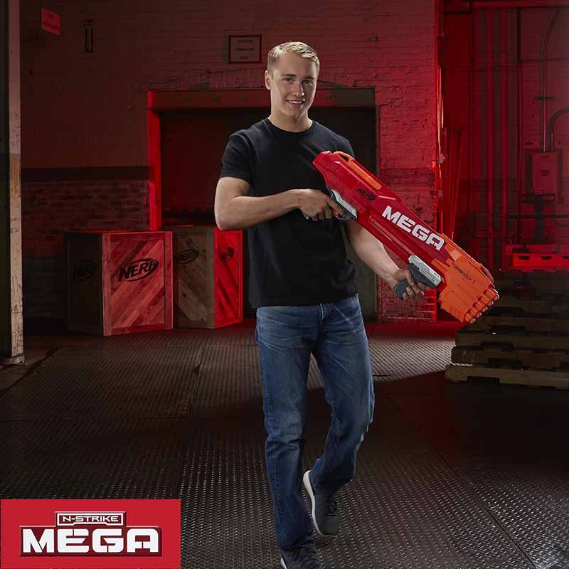 تفنگ بازی تیر فومی ( ابری) مگا نرف مدل Nerf Mega Twinshock Blaster B9894